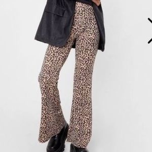 Nasty Gal Cheetah Flare Pants